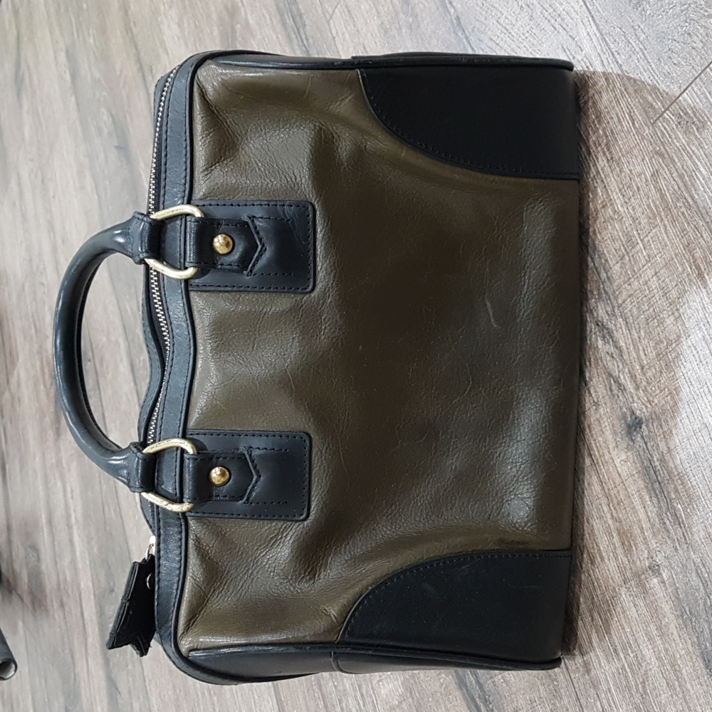 MAYLE Olive & Black Leather Speedy Bag